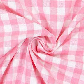 tessuto in cotone Quadro vichy 1 cm – rosa/bianco, 