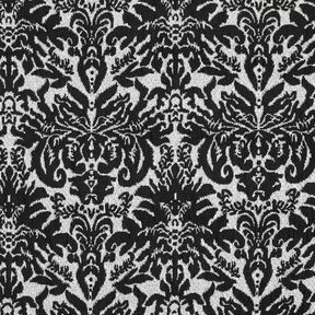 Jersey jacquard con motivi ornamentali – argento effetto metallizzato/nero, 