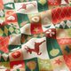 tessuto arredo mezzo panama Collage festivo – beige chiaro/verde abete,  thumbnail number 2