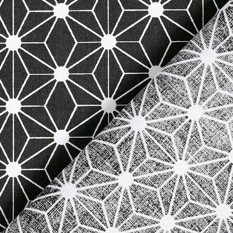 tessuto in cotone cretonne stella grafica – nero, image number 4