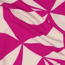 Tessuto elasticizzato per camicette con motivi geometrici | Poppy Fabrics – porpora/anacardo, 