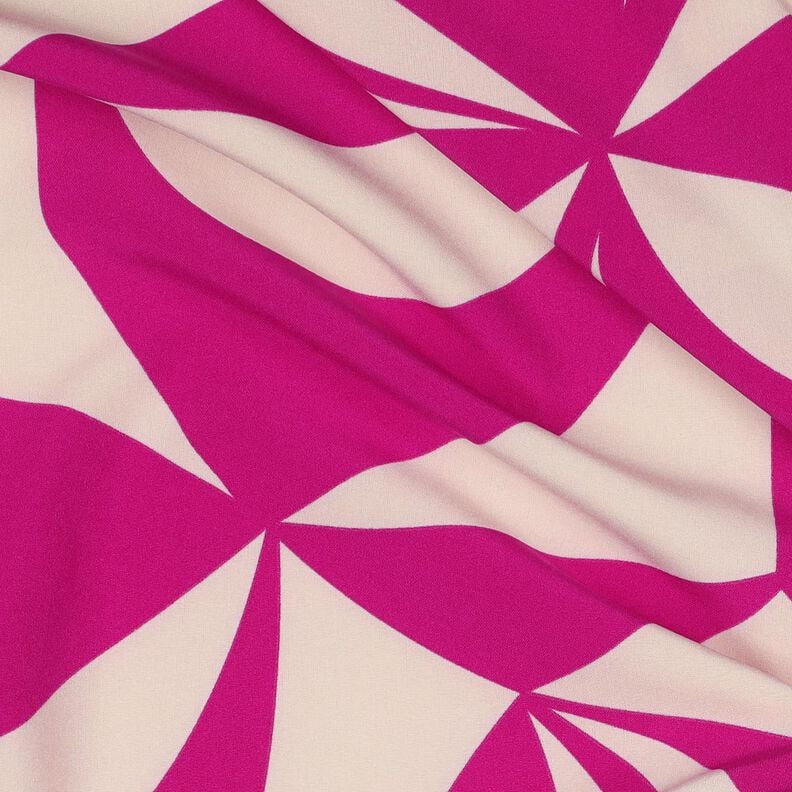 Tessuto elasticizzato per camicette con motivi geometrici | Poppy Fabrics – porpora/anacardo,  image number 2