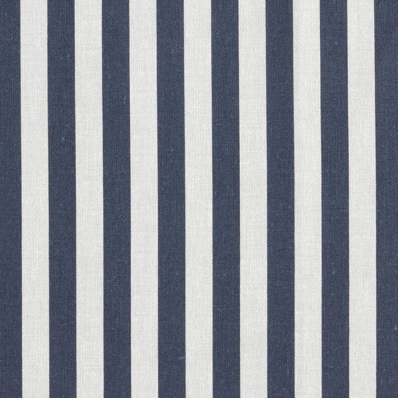 tessuto in cotone cretonne Strisce marittime – nero-azzurro/tortora chiaro, image number 1