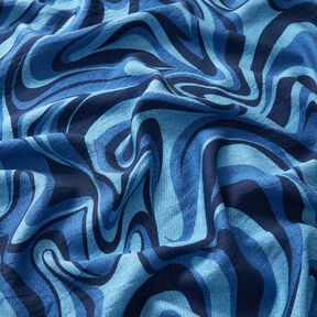 Onde in crepe di viscosa – blu marino/blu reale, 
