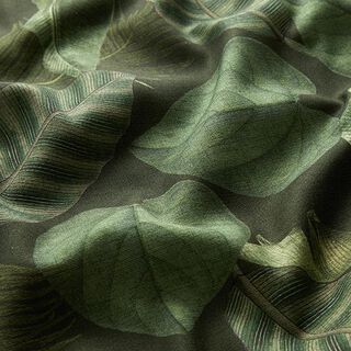 Tessuti da esterni canvas foglie di palma – verde scuro, 