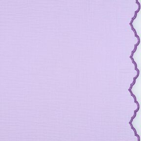 mussolina / tessuto doppio increspato Bordo ad arco a doppia faccia  | Poppy Fabrics – lillà/lillà, 