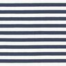 French terry, felpa estiva Righe tinte in filo – bianco lana/blu marino,  thumbnail number 1