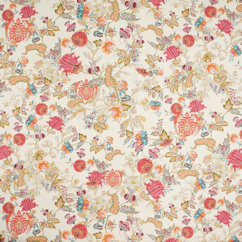 tessuto arredo tessuti canvas Dalie astratte – crema/malva, image number 1
