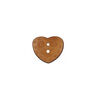 bottone in legno a 2 fori, cuore – marrone scuro,  thumbnail number 1