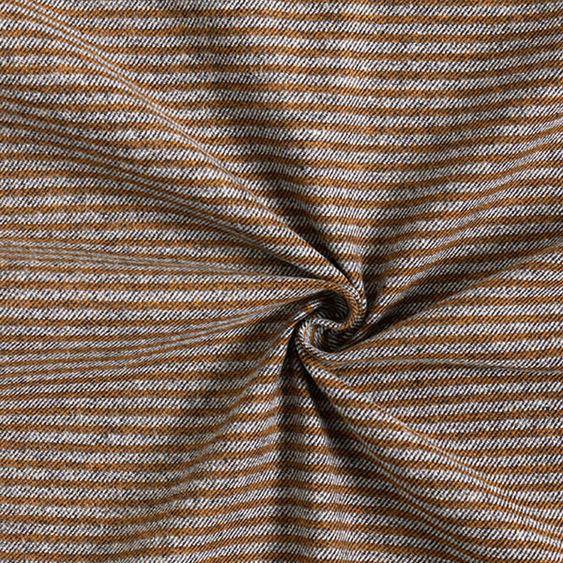 Tessuto a strisce per pantaloni – caramello/grigio, image number 3