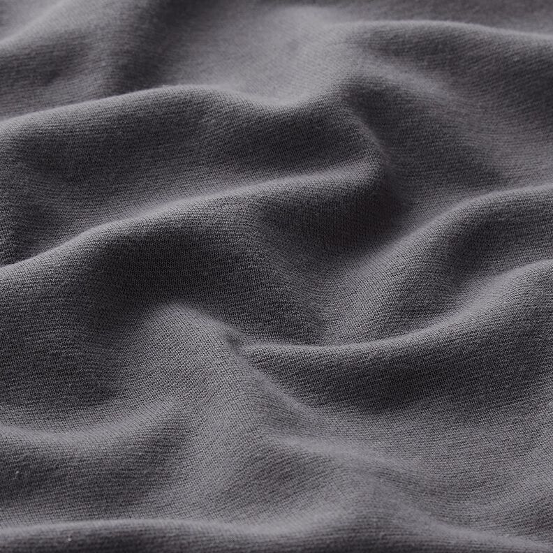 GOTS tessuto per bordi e polsini in cotone | Tula – grigio scuro,  image number 2