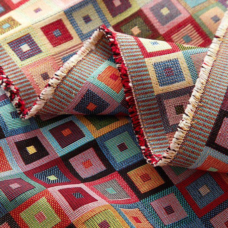 tessuto arredo gobelin cubi – petrolio,  image number 3