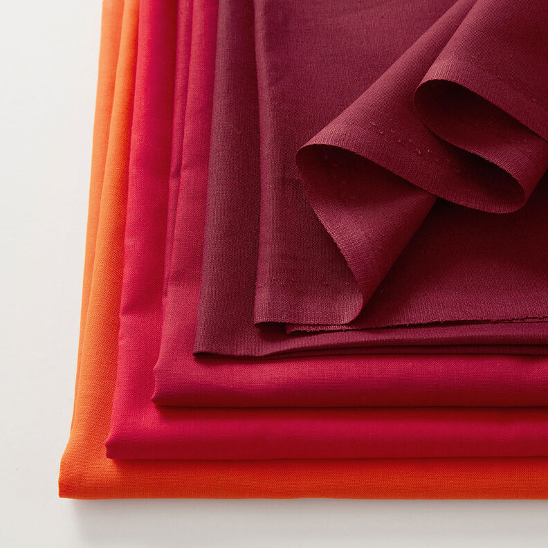 tessuto in cotone cretonne tinta unita – rosso Bordeaux,  image number 4