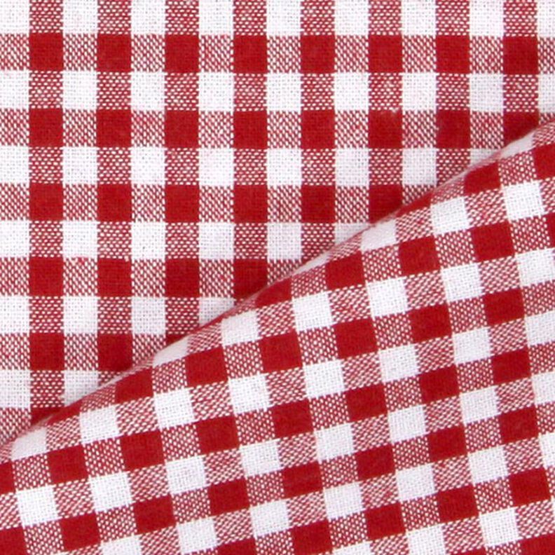 tessuto in cotone Quadro vichy 0,5 cm – rosso/bianco,  image number 3