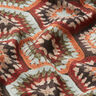 tessuto in maglia fine, effetto uncinetto – rosso/azzurro,  thumbnail number 2