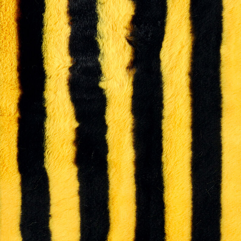 pelliccia sintetica, righe ape – nero/giallo,  image number 1