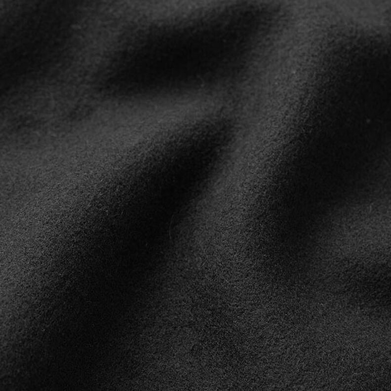 Tessuto per cappotti in poliestere riciclato – nero,  image number 2
