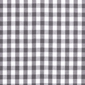 tessuto in cotone Quadro vichy 1 cm – grigio perla/bianco, 