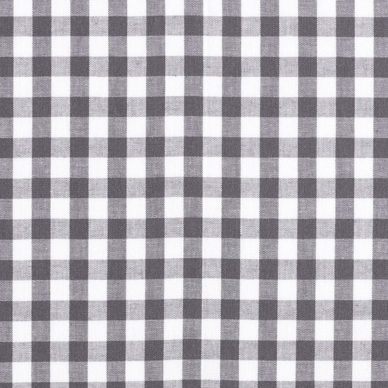 tessuto in cotone Quadro vichy 1 cm – grigio perla/bianco,  image number 1