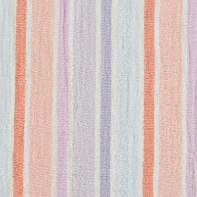 mussolina / tessuto doppio increspato Righe tinte in filo | Poppy Fabrics – bianco lana/mix di,  image number 1