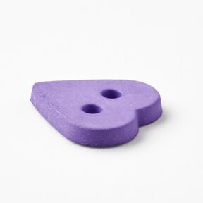 Bottone a forma di cuore [Ø 15 mm] – lavanda, 