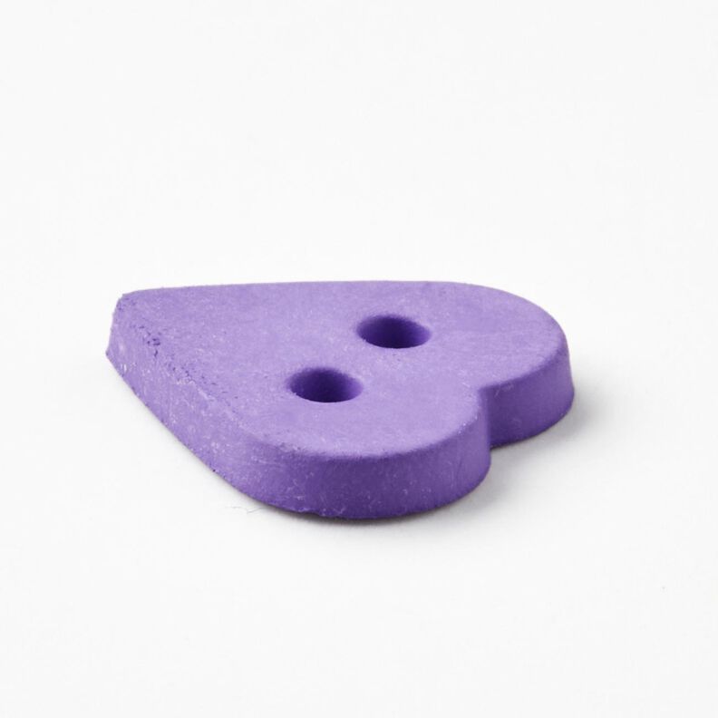Bottone a forma di cuore [Ø 15 mm] – lavanda,  image number 2