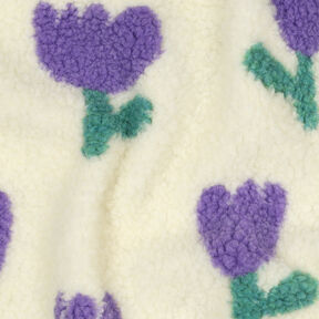 tessuto peluche Tulipani | Poppy Fabrics – avorio, 