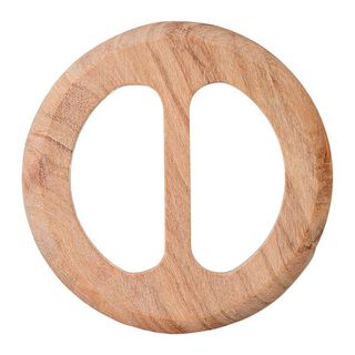 fibbia in legno rotonda  – beige, 