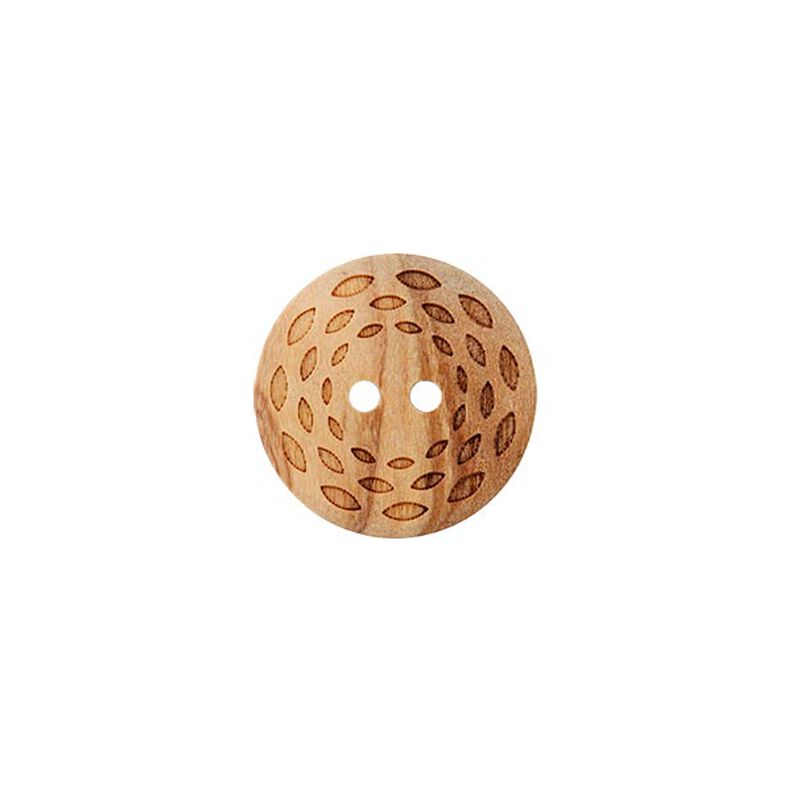 bottone in legno, 2 fori – beige,  image number 1