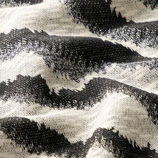 maglia jacquard glitter, motivo zebrato – bianco lana/nero, 