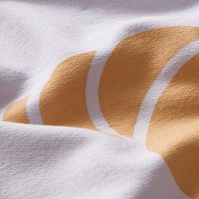 French terry, felpa estiva Grandi croissant – lillà pastello,  image number 2