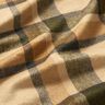 Tessuto per cappotto garzato a quadri scozzesi – sabbia/cachi chiaro,  thumbnail number 2