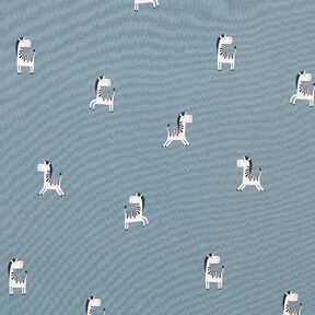 jersey di cotone zebra divertente – grigio blu, 