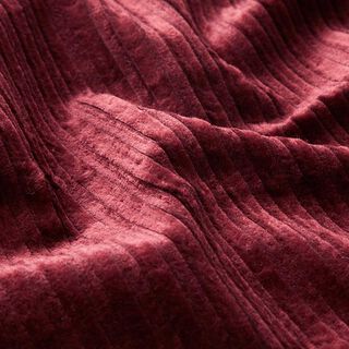 Velluto elasticizzato misto cotone-viscosa in tinta unita – rosso Bordeaux, 