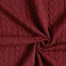 Jersey jacquard, cloqué, motivi a treccia – rosso Bordeaux,  thumbnail number 3
