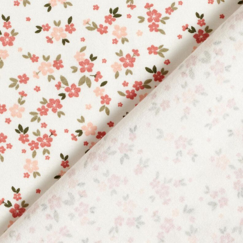 jersey di cotone Fiori rosa – avorio, image number 4