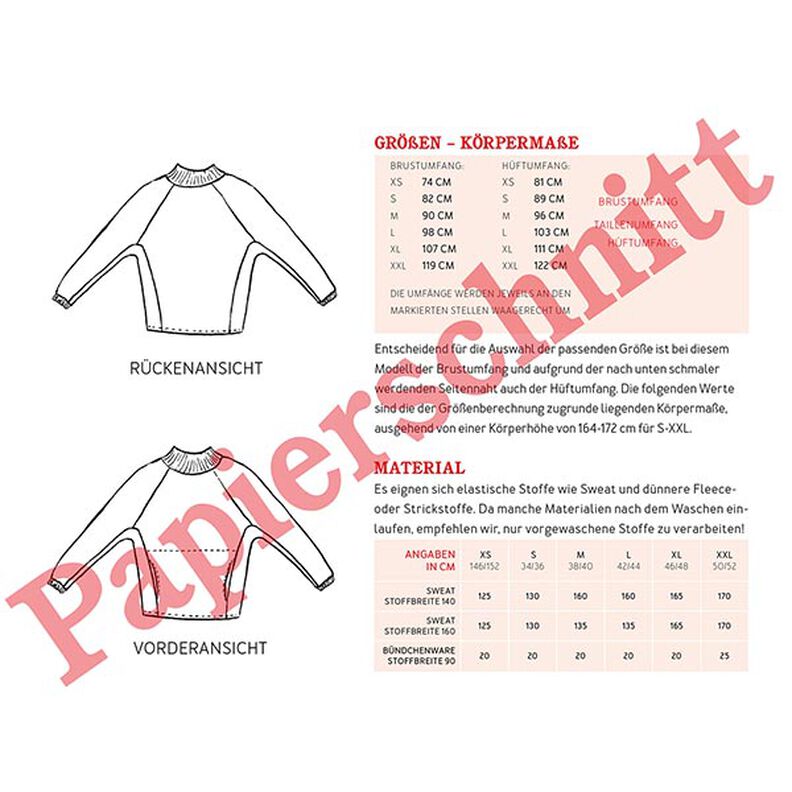 FRAU BETTI Maglia con maniche a pipistrello, taschino e collo in piedi | Studio Schnittreif | XS-XXL,  image number 9