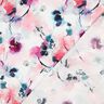Tessuto di viscosa Acquarello di fiori astratti in stampa digitale – rosa chiaro/turchese,  thumbnail number 4
