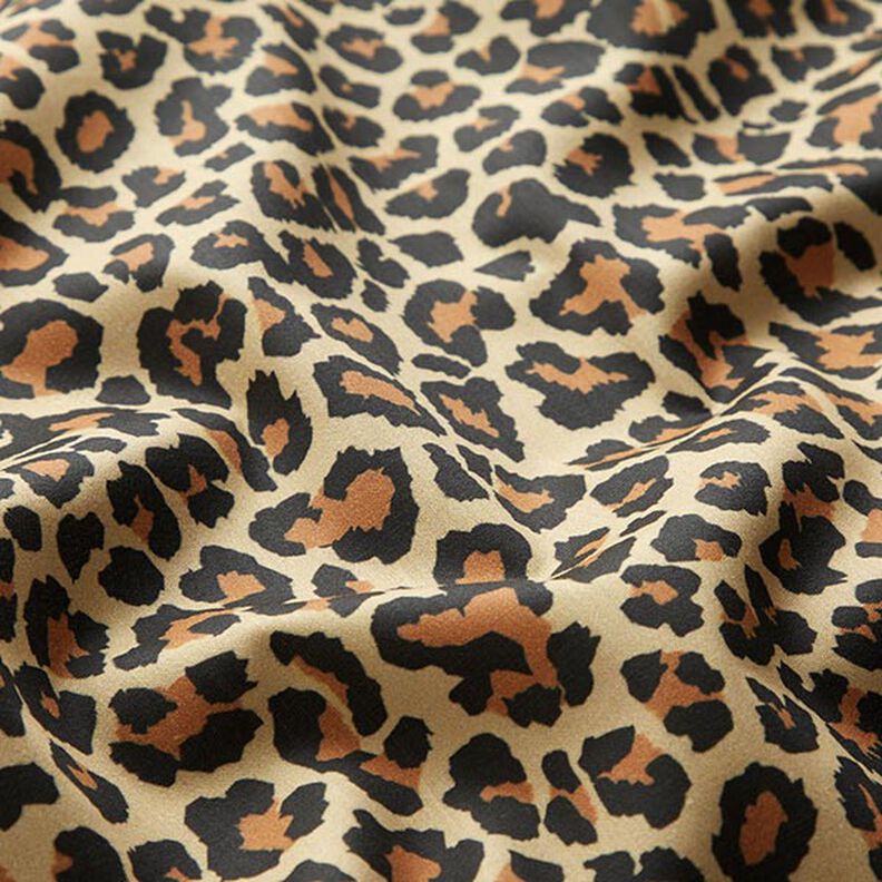 tessuto arredo satin di cotone motivo leopardato – marrone,  image number 2