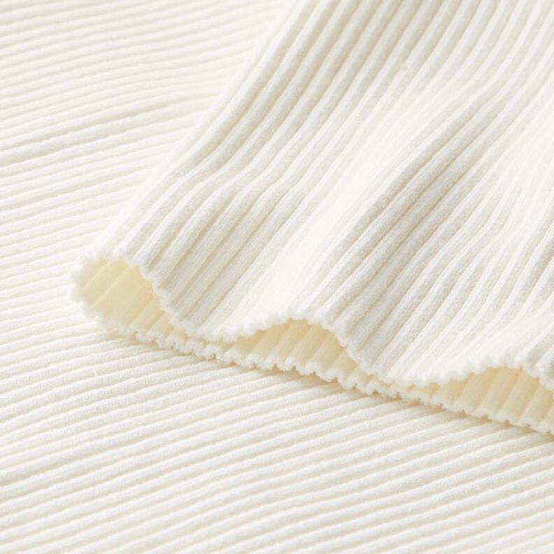 tessuto per polsini giacche, Heavy Hipster Cuff – bianco lana,  image number 2