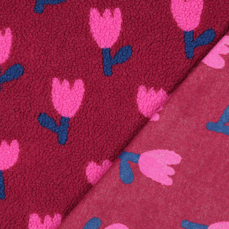 tessuto peluche Tulipani | Poppy Fabrics – rosso carminio, image number 4