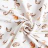 jersey di cotone bio Animali della foresta in acquerello – bianco lana,  thumbnail number 3