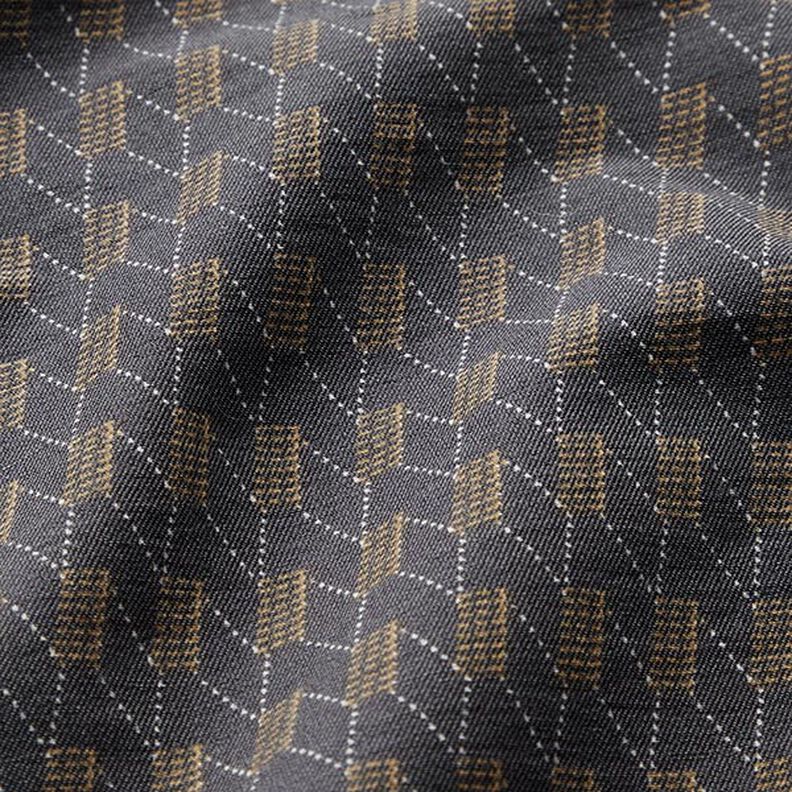 Rombi astratti in Denim elasticizzato – granito,  image number 2