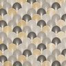 tessuto arredo mezzo panama stampa dorata archi premium – nero/oro,  thumbnail number 1