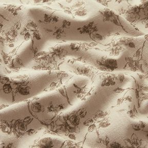 tessuto in cotone  Rose antiche – tortora chiaro/duna, 
