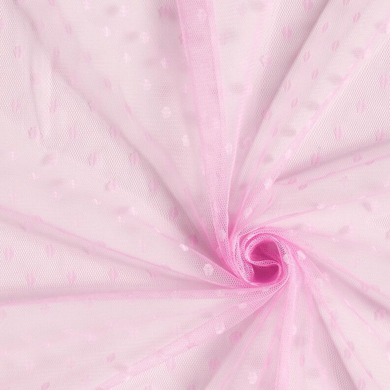 Tessuto a rete soft a pois – rosa,  image number 4