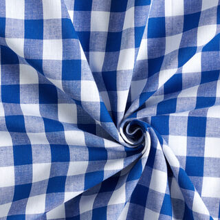 tessuto in cotone Vichy - 1,7 cm – blu reale, 