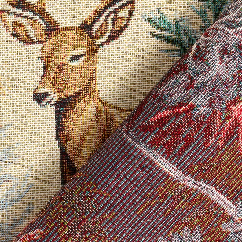 tessuto arredo gobelin Foresta autunnale &ndash; beige chiaro/verde,  image number 4