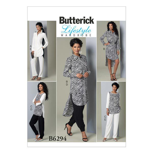 abito a tunica|pantalone, Butterick 6294|42 - 50, image number 1