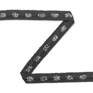 nastro canneté Distressed - nero, 
